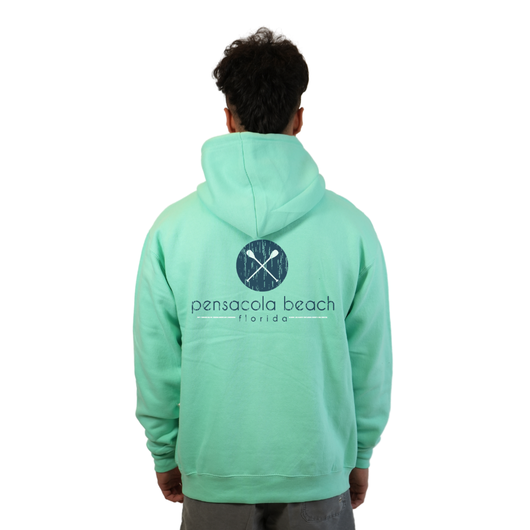 Pensacola Beach front Paddles pocket design and back big Paddles Design Pullover Hoodie Men Style 252