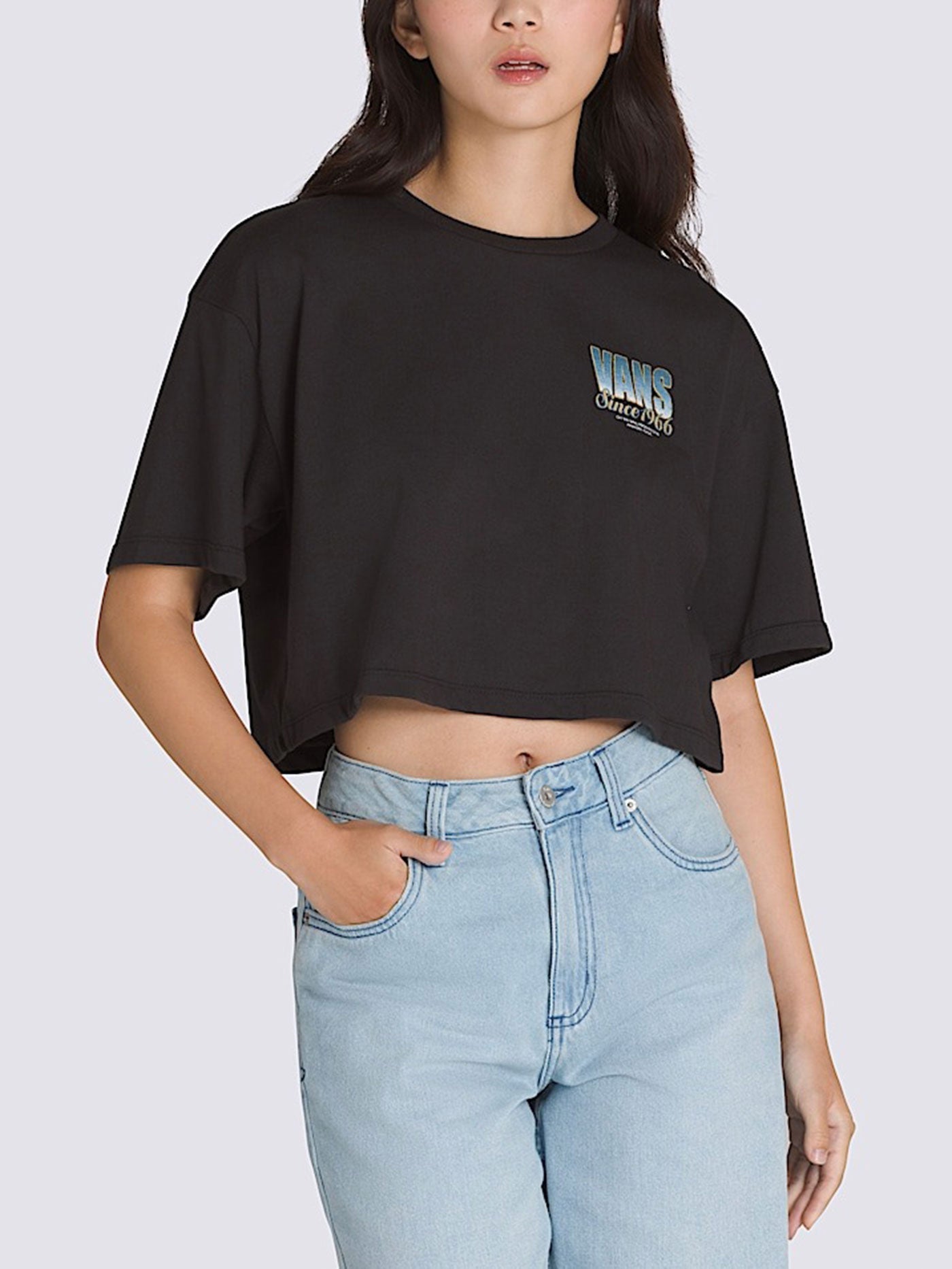 Classics Relax Crop T-Shirt Clothing RVCA XS BLACK (BLK)