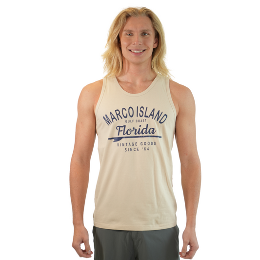 Marco Island Gulf Coast Vintage Goods Combo/ Cotton Oyster Tank Top Style Cc300 TANK TOP alvinsisland.com SMALL OYSTER