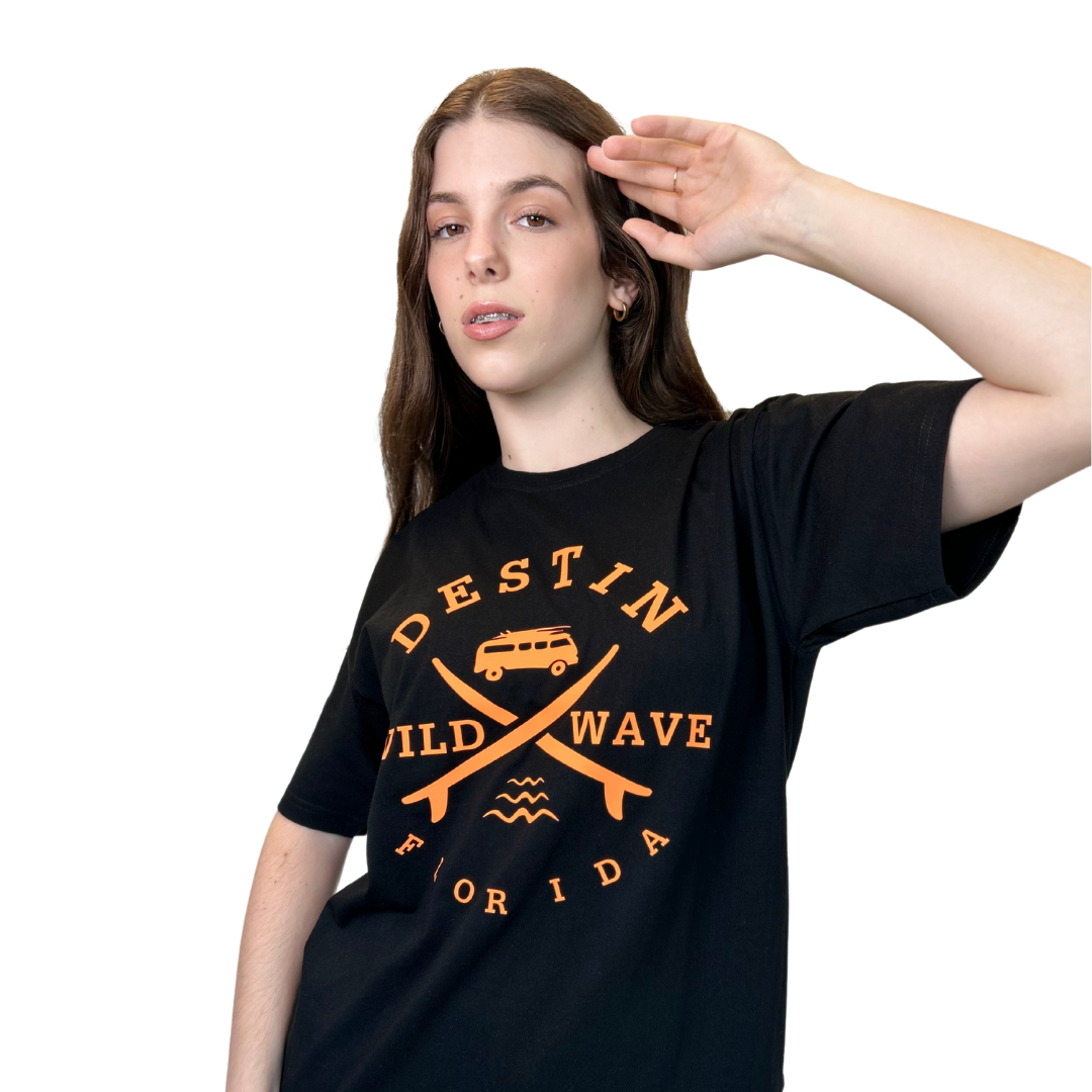 Destin Fl, Wild Wave Design T-Shirt
