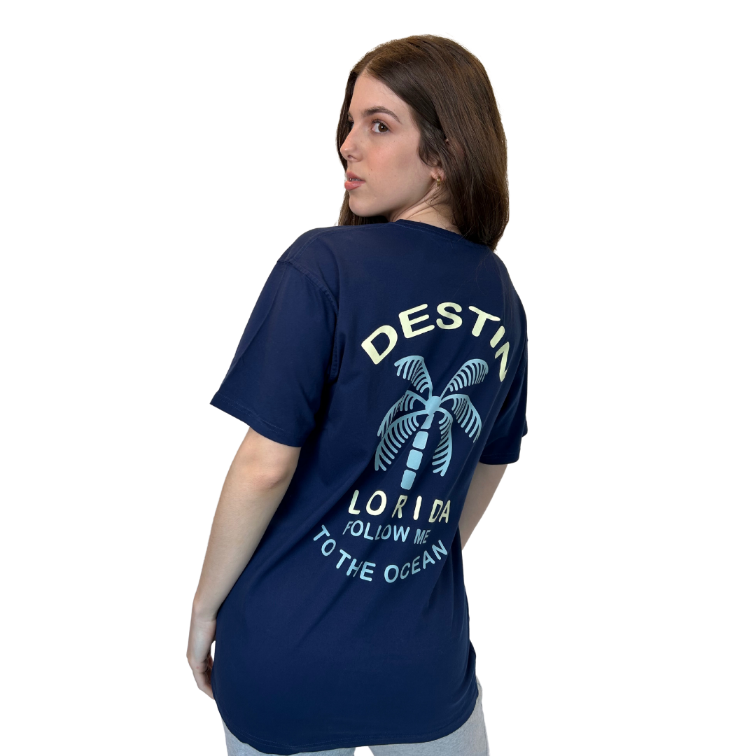 Destin Fl, Follow Me To The Ocean Design T-Shirt Style Gd001
