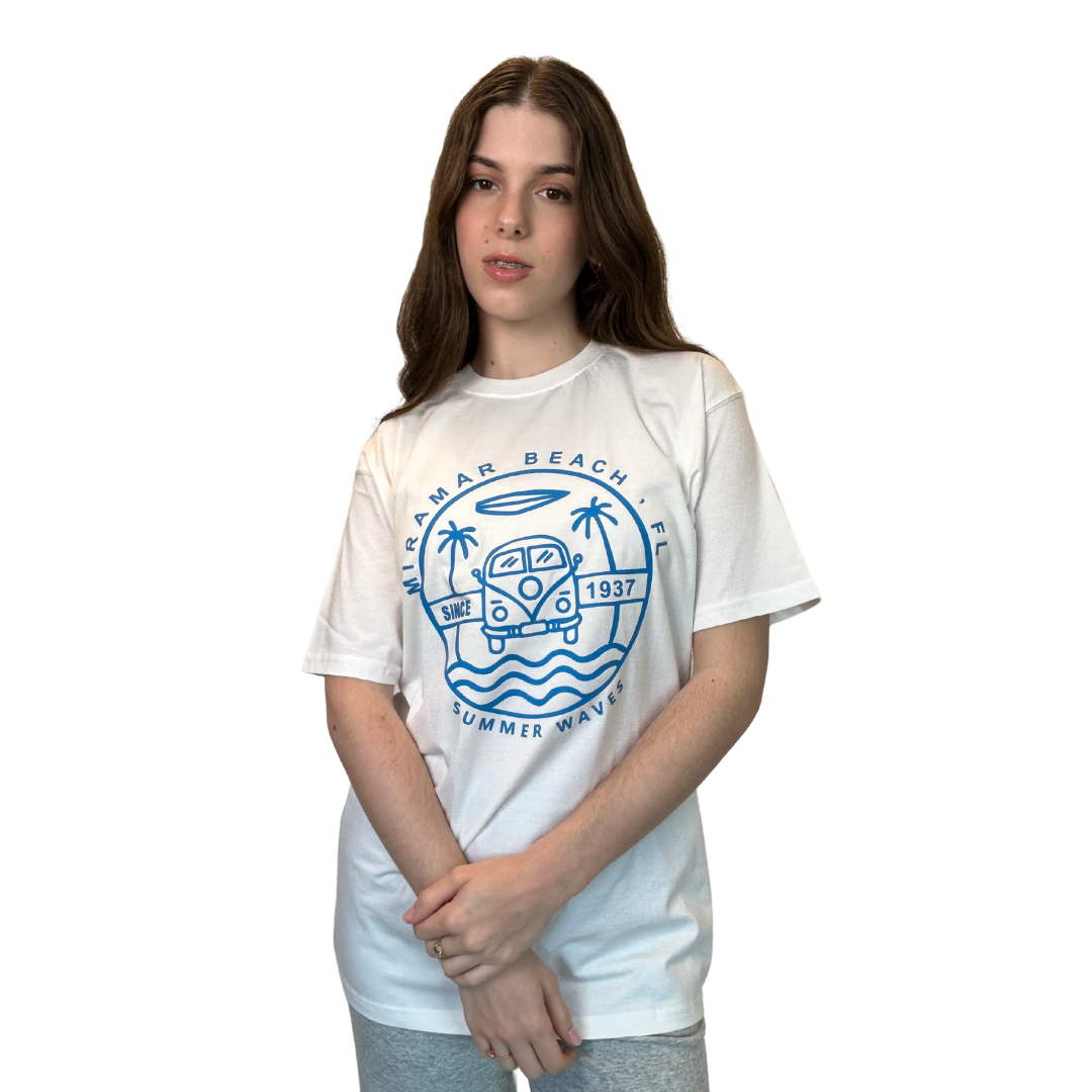 Miramar Beach, Fl Summer Waves Design Style CC1000 T-SHIRT alvinsisland.com