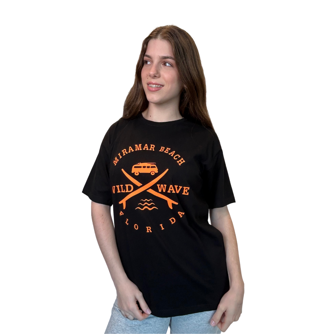 Miramar Beach Fl, Wild Wave Design T-Shirt