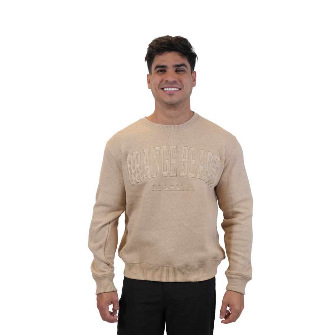 Orange beach Al, Nantucket Crewneck W/ City Name Applique Style Ap267