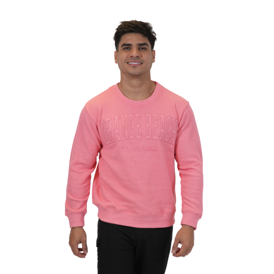 Orange beach Al, Nantucket Crewneck W/ City Name Applique Style Ap267