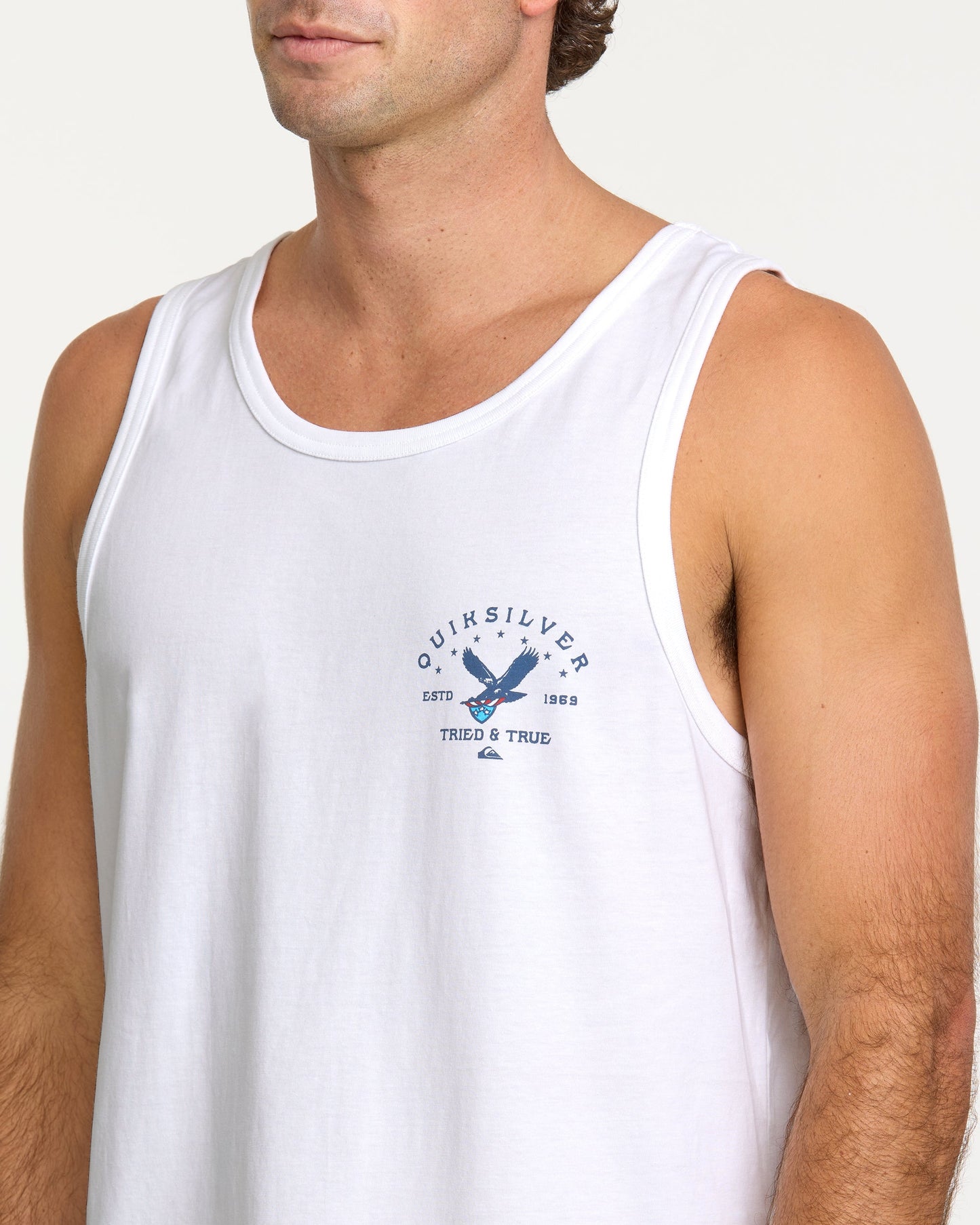 Quiksilver Eagle Usa Tank - White MUSCLE TEE Quiksilver
