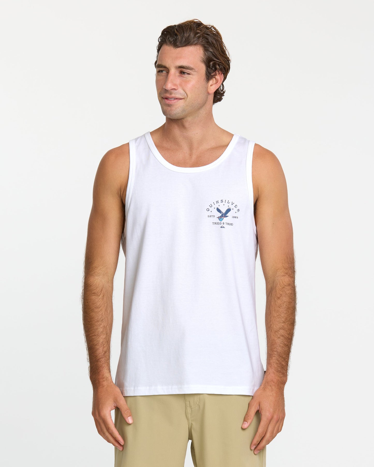 Quiksilver Eagle Usa Tank - White MUSCLE TEE Quiksilver