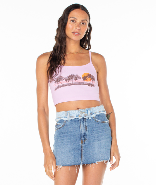 Roxy Palm Stripe Tank TANK TOP Roxy Orchid Bouquet Palm Stripe S