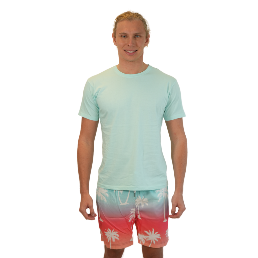 Mens Swim Trunks Palm Trees Style Sm-003b