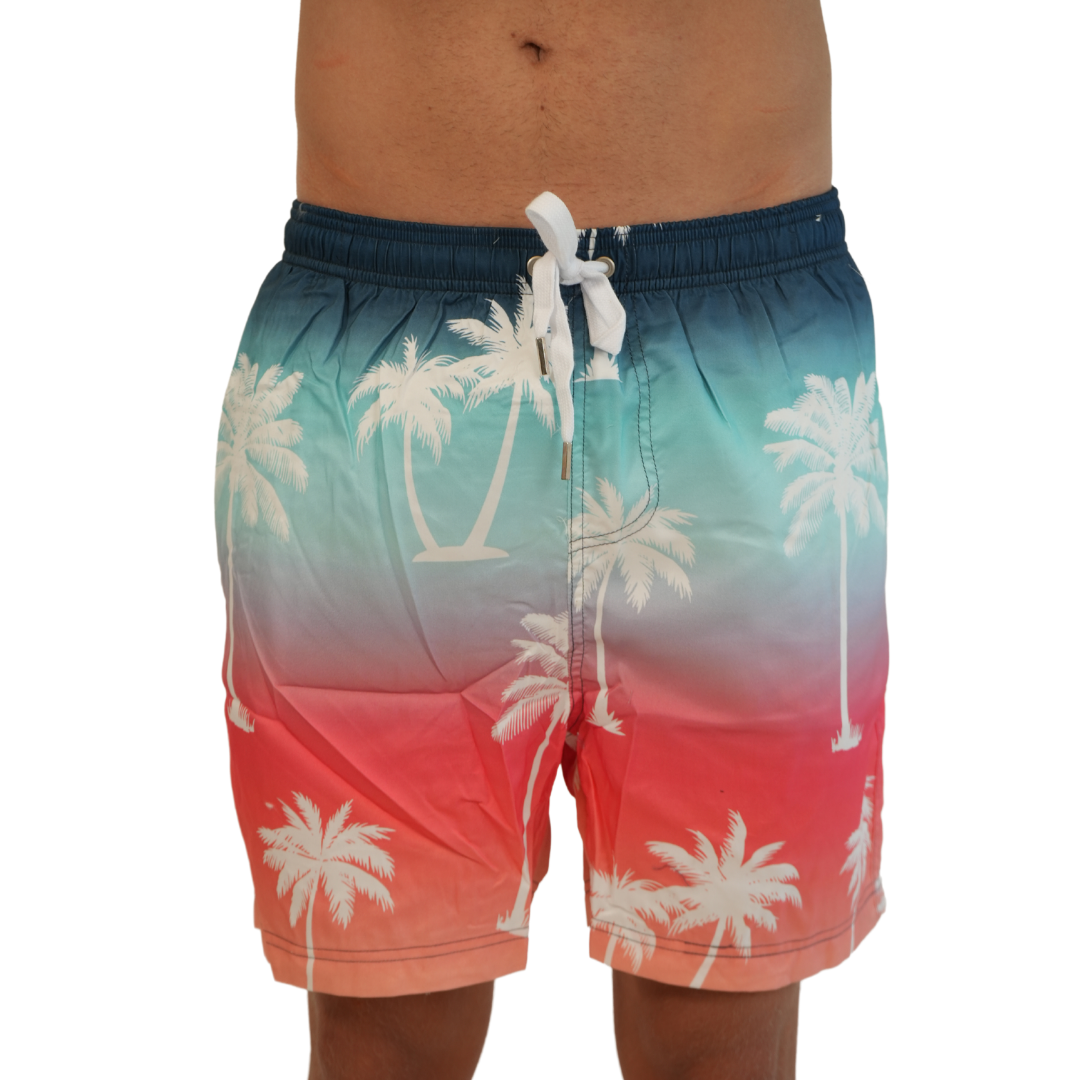 Mens Swim Trunks Palm Trees Style Sm-003b