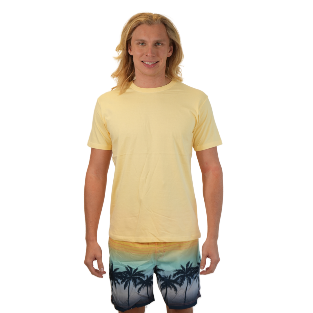 Mens Swim Trunks Stripes Palm Trees Style Sm-006 SHORT alvinsisland.com
