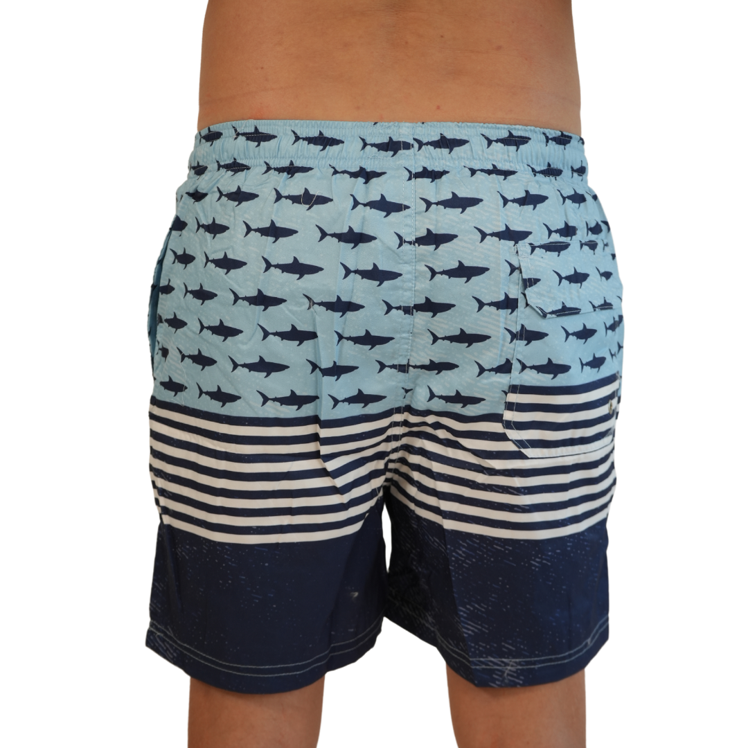 Mens Swim Trunks Small Sharks Style Sm-010 SHORT alvinsisland.com