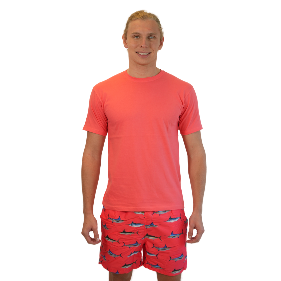 Mens Swim Trunks Marlins Red Style Sm-011