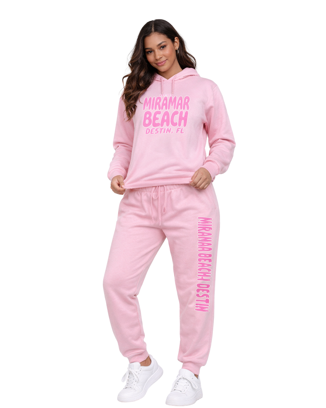 Miramar Beach, Fl City Name with Love Hoodie and Pants Set (Two piece)