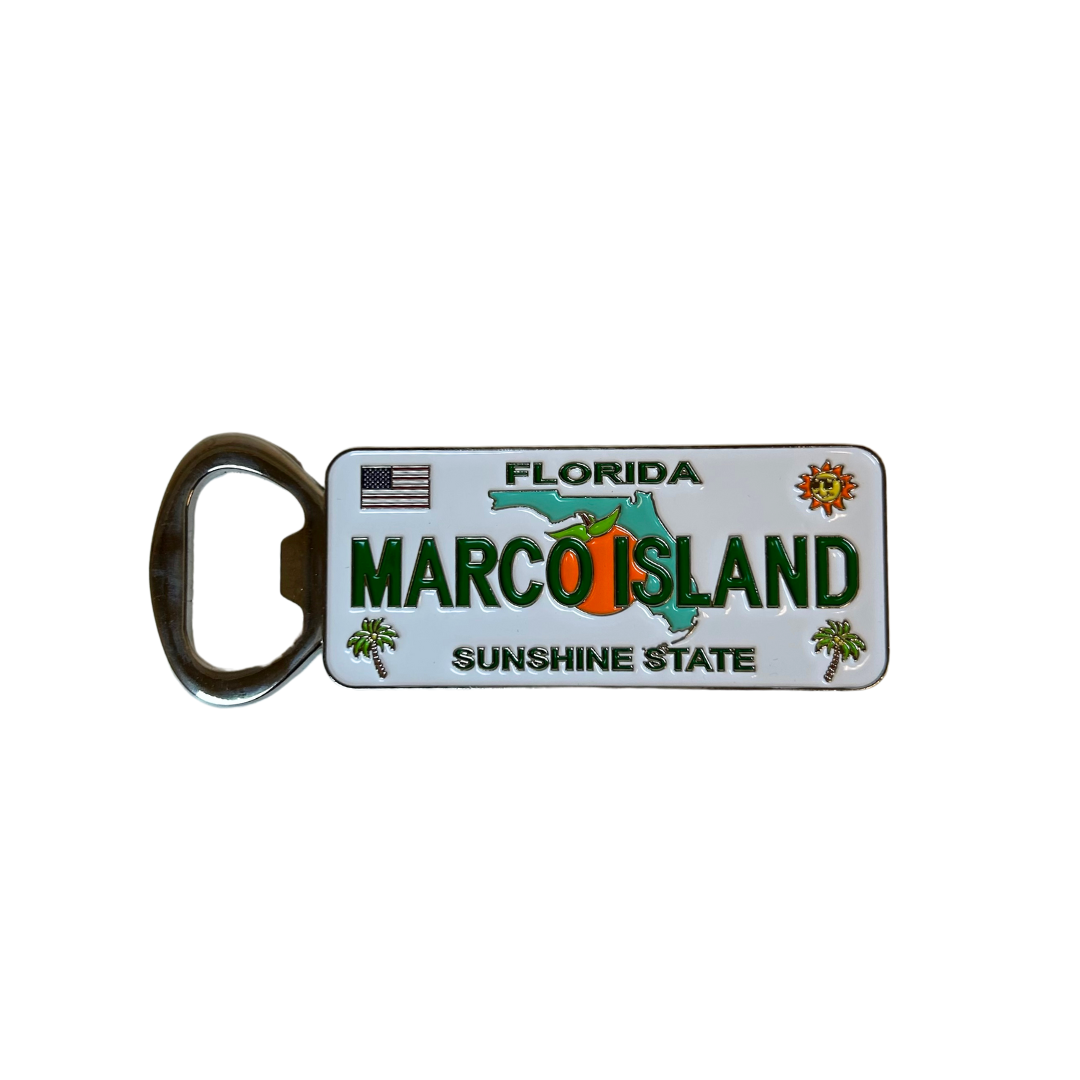Marco Island License Plate Style Opener Magnets