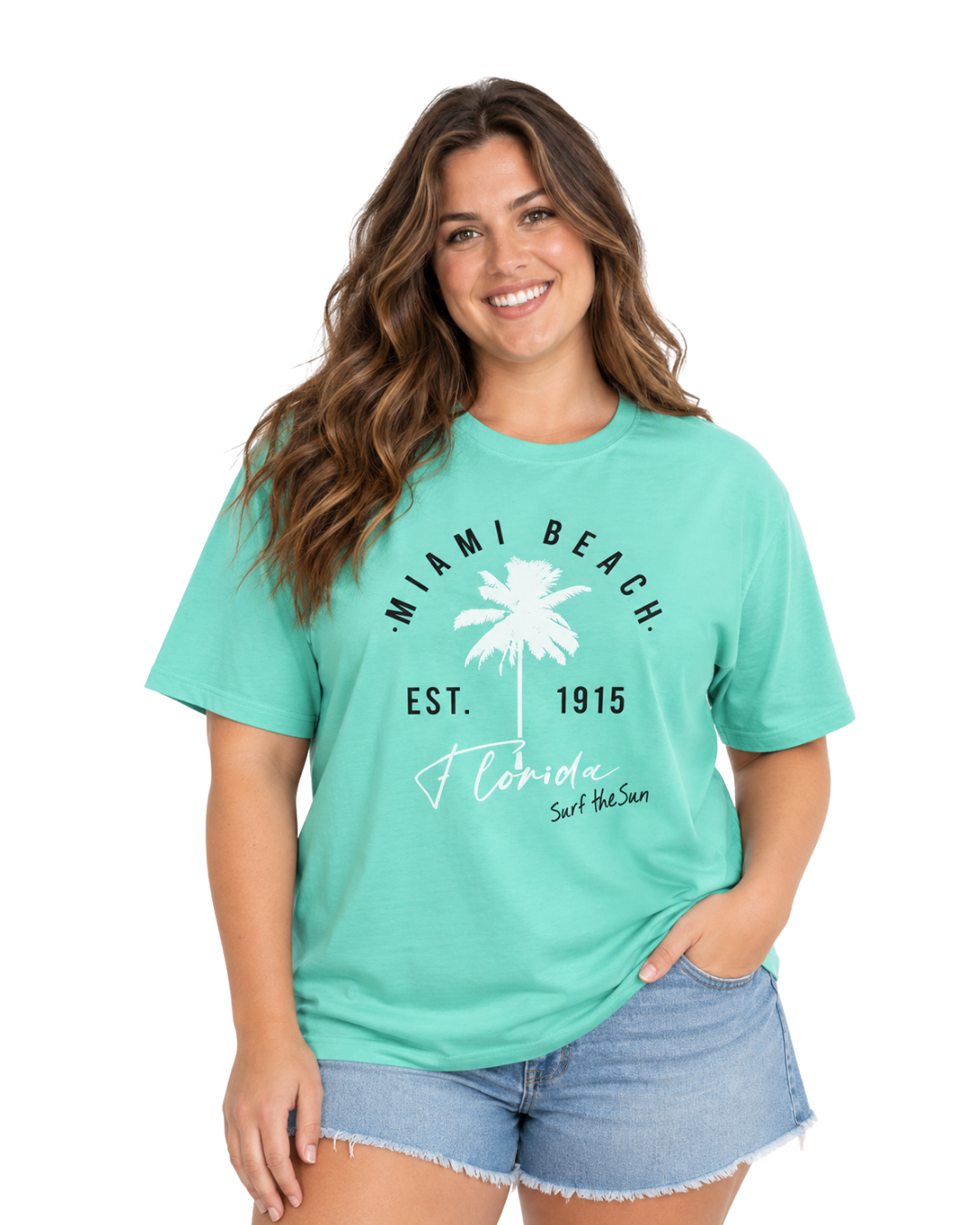 Miami Palm Tree Unisex T-Shirt Style Cc1000 T-SHIRT alvinsisland.com XXL Mint