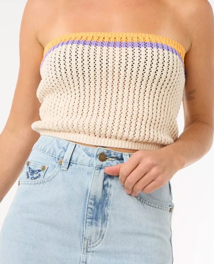 Rip Curl Womens Cala Vadella Crochet Top Womens Shirts Rip Curl