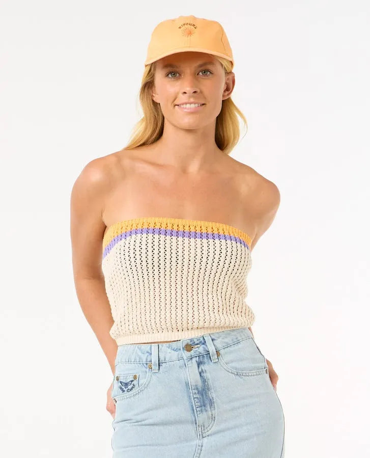 Rip Curl Womens Cala Vadella Crochet Top Womens Shirts Rip Curl XS Off White (0003)