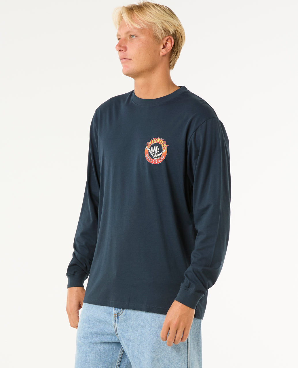 Rip Curl Men Shred Til L/S Tee LONG SLEEVE TEE Rip Curl DARK NAVY 2XL
