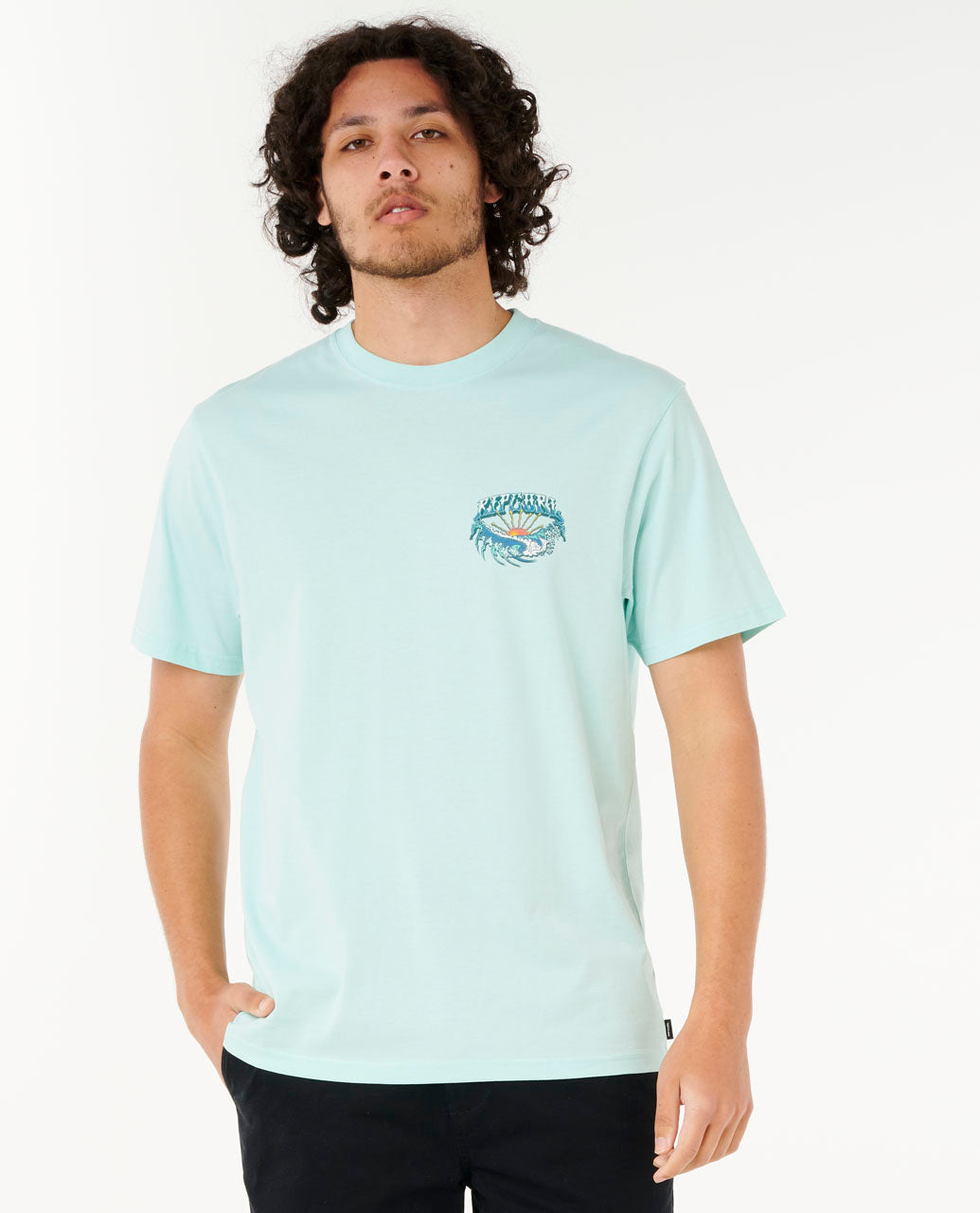 Rip Curl Men Hazed & Tubed Tee T-SHIRT Rip Curl LIGHT AQUA M