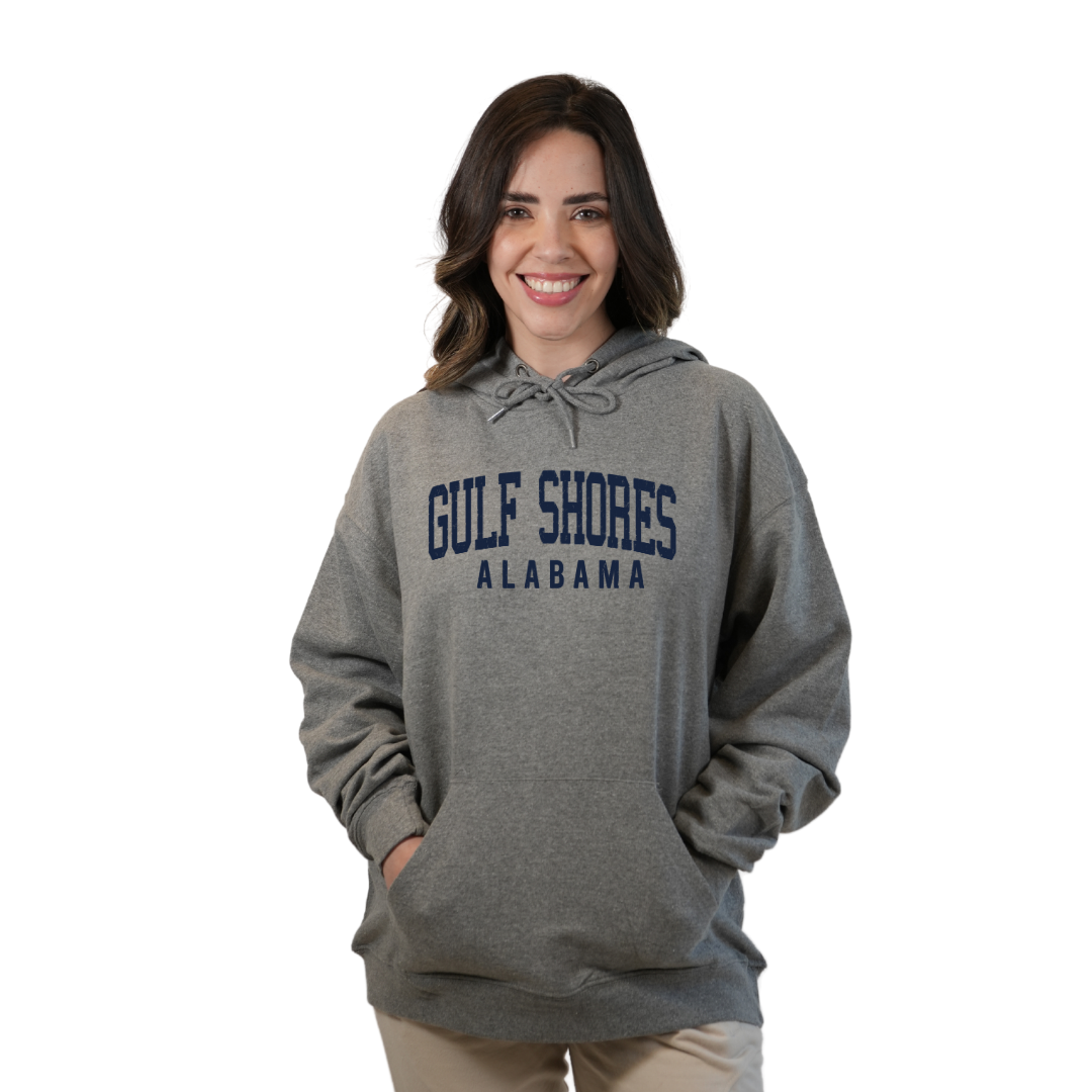 Gulf Shores Alabama Pullover Hoodie Women with Big Front Letters City Name Design Style 252