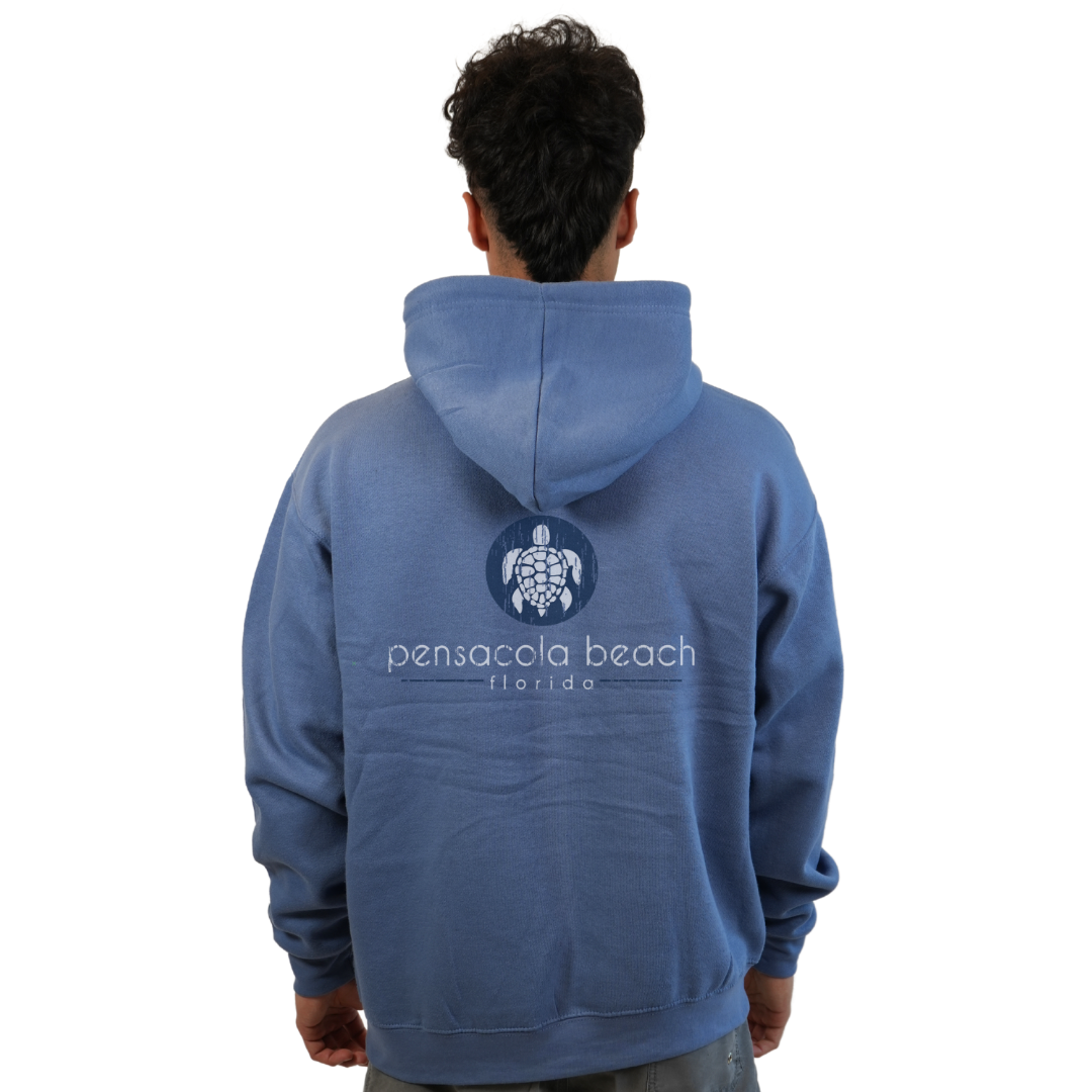 Pensacola Beach with front SeaTurtle's pocket design and back big SeaTurtle's Design Pullover Hoodie Men Style 252