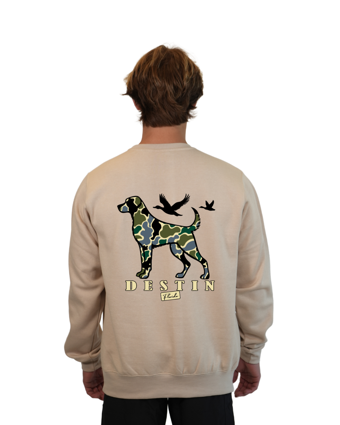 Destin Dog Men Crewneck – Camouflage Edition