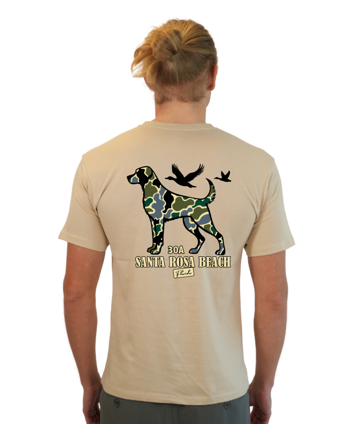 Santa Rosa Beach  Dog Men T-Shirt Camouflage Edition