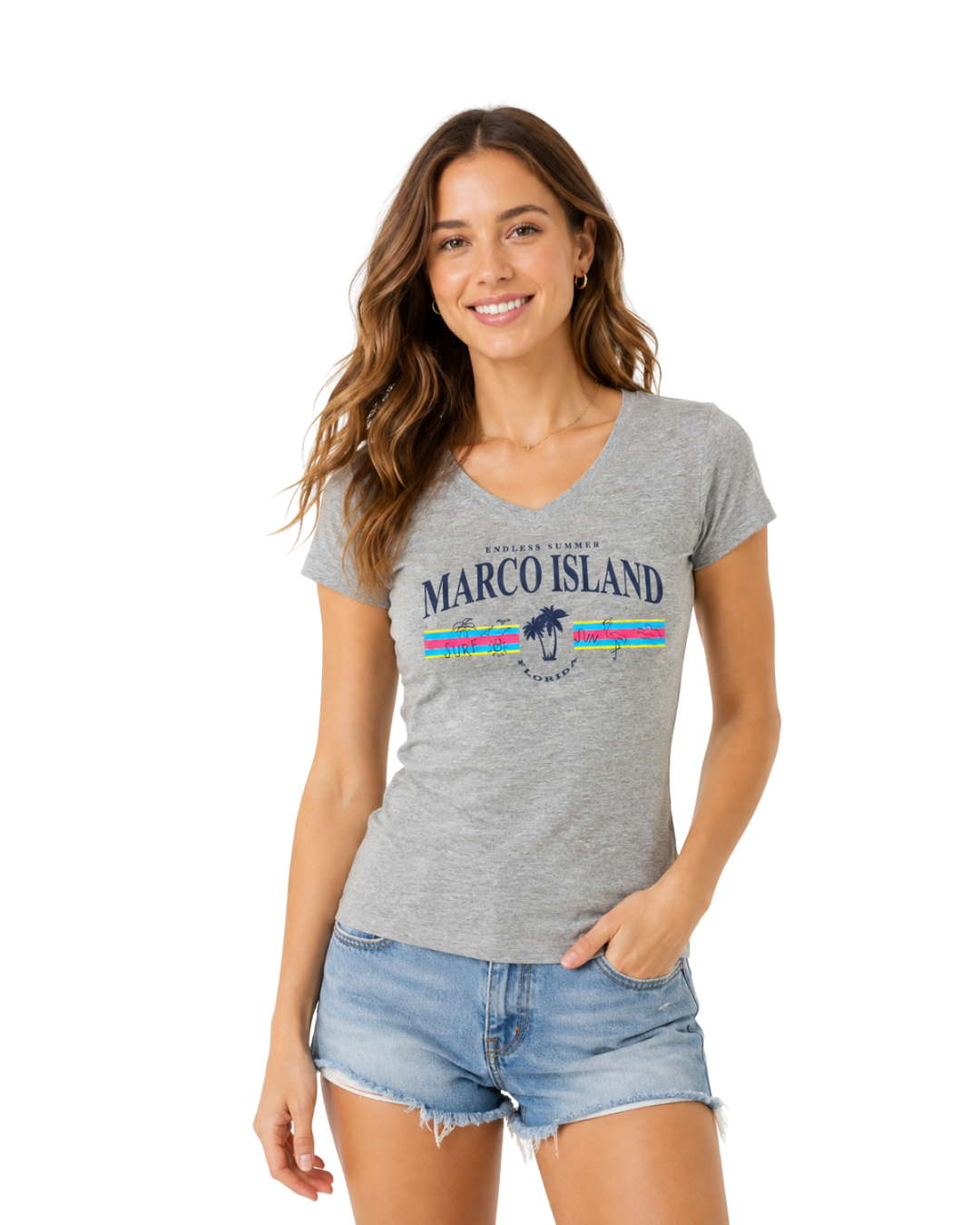 Marco Island, Fl V-Neck Endlees Summer Tee