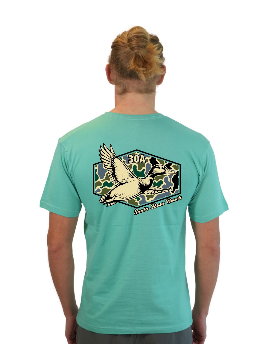 Santa Rosa Beach Duck Men  T-Shirt Camouflage Edition
