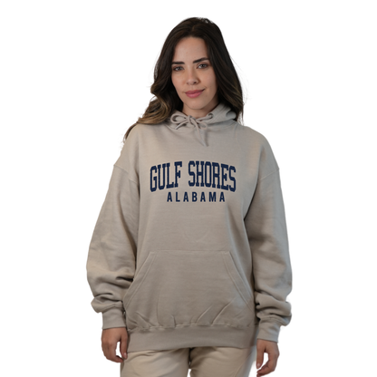 Gulf Shores Alabama Pullover Hoodie Women with Big Front Letters City Name Design Style 252