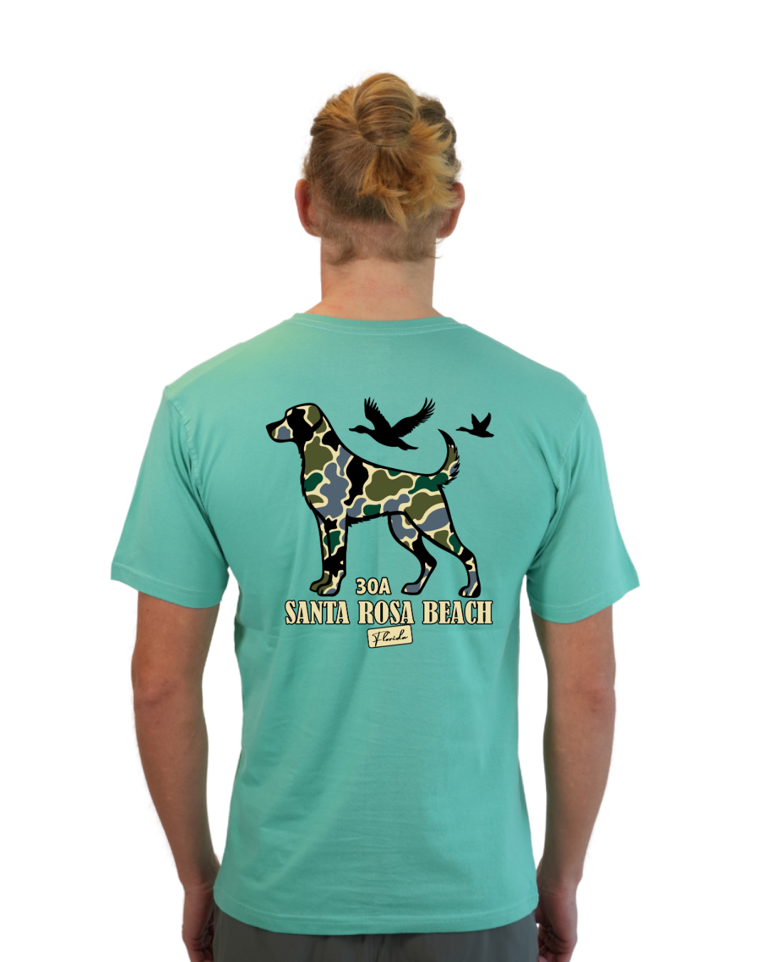 Santa Rosa Beach  Dog Men T-Shirt Camouflage Edition