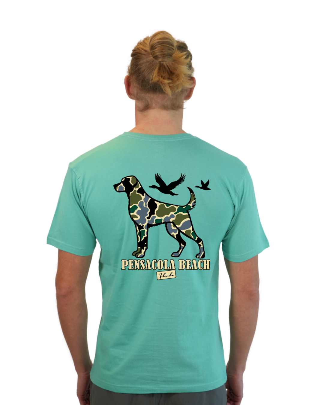 Pensacola Beach  Dog Men T-Shirt Camouflage Edition