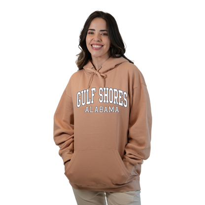 Gulf Shores Alabama Pullover Hoodie Women with Big Front Letters Design Style 252