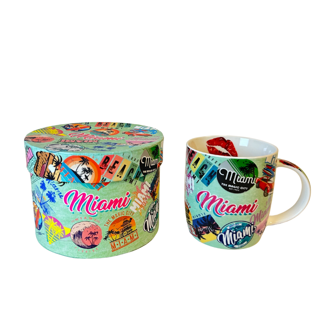 Miami Porcelain Mug In Round Box