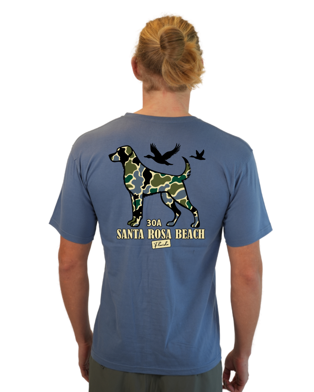 Santa Rosa Beach  Dog Men T-Shirt Camouflage Edition