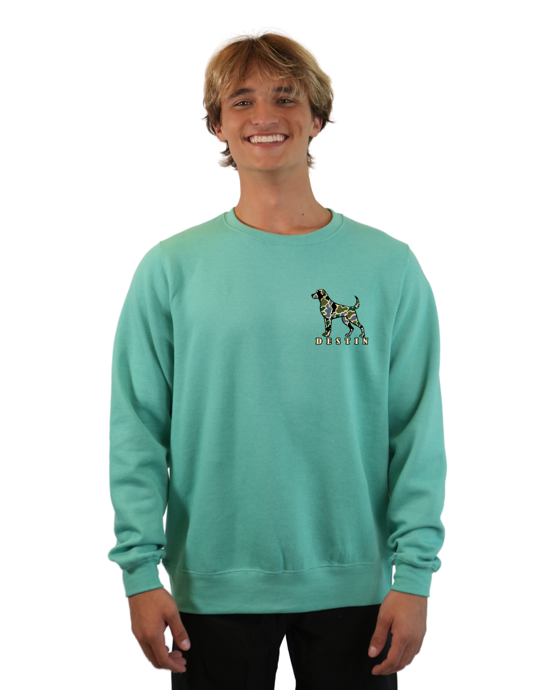 Destin Dog Men Crewneck – Camouflage Edition