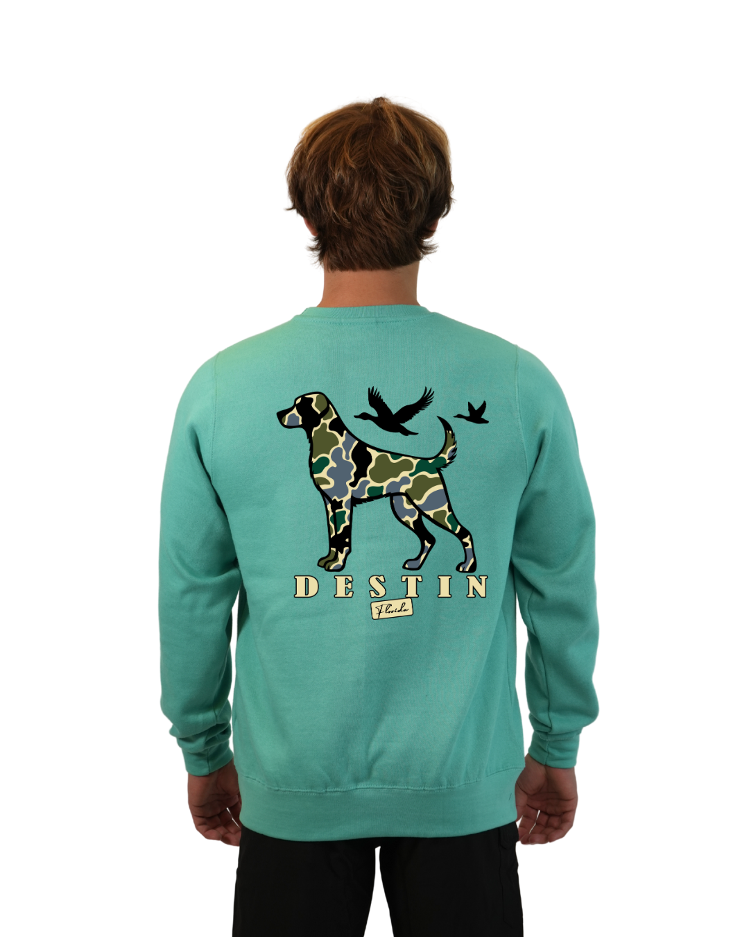Destin Dog Men Crewneck – Camouflage Edition