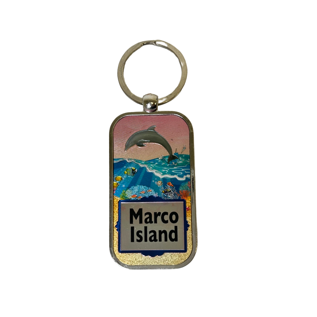 Marco Island Dolphin 2.6" Keychain