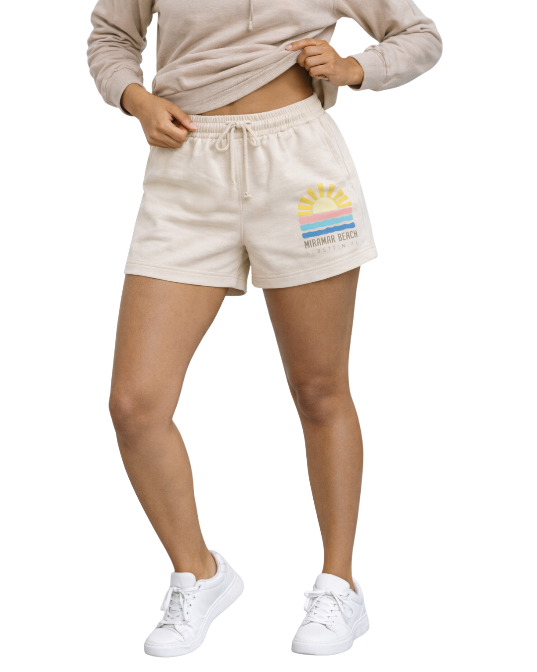 Miramar Beach, Palm Trees / Stripes Short -Part of a Set-Style ETP042S Clothing alvinsisland.com Oyster S