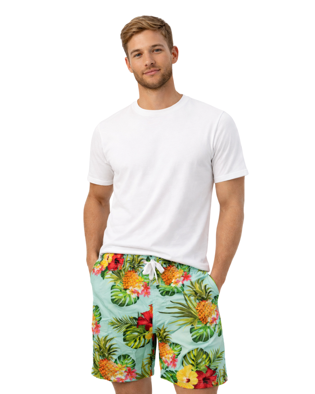 Mens Swim Trunks Style Sm-005turq SHORT alvinsisland.com