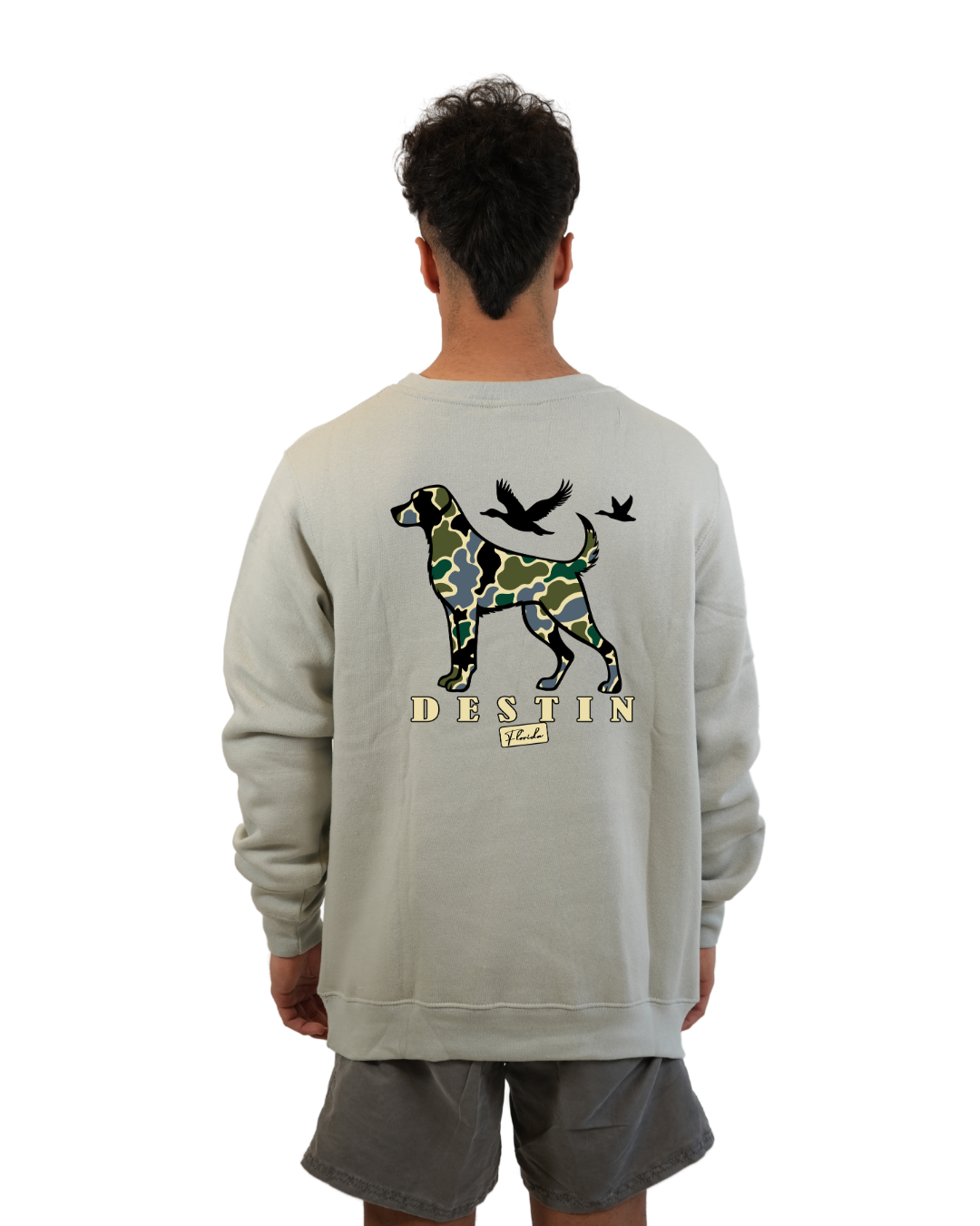 Destin Dog Men Crewneck – Camouflage Edition