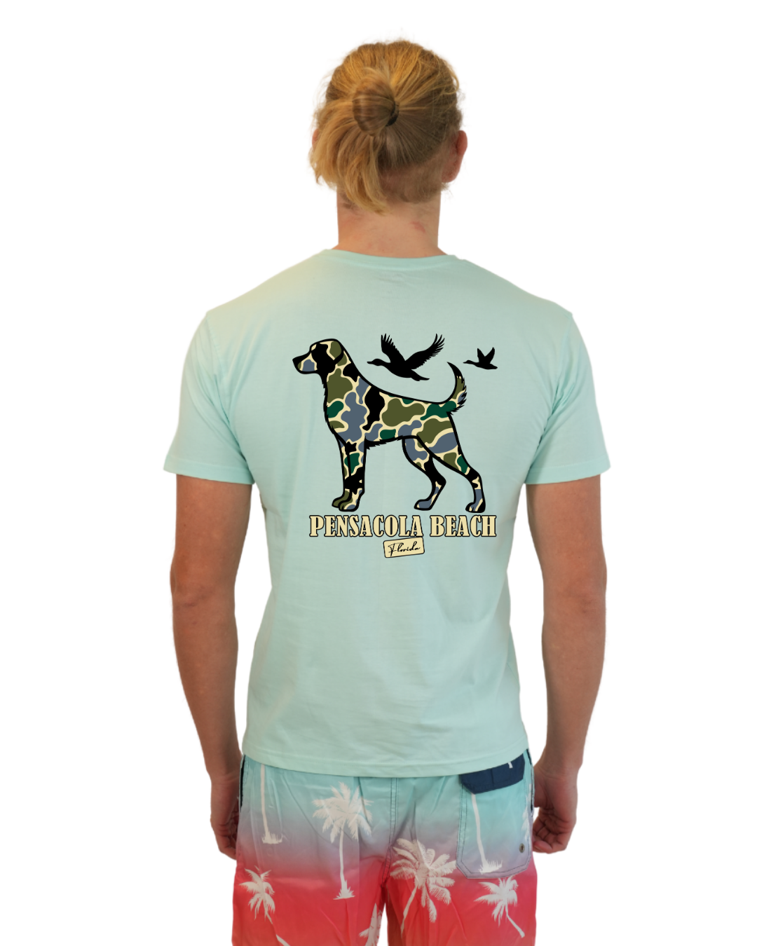 Pensacola Beach  Dog Men T-Shirt Camouflage Edition