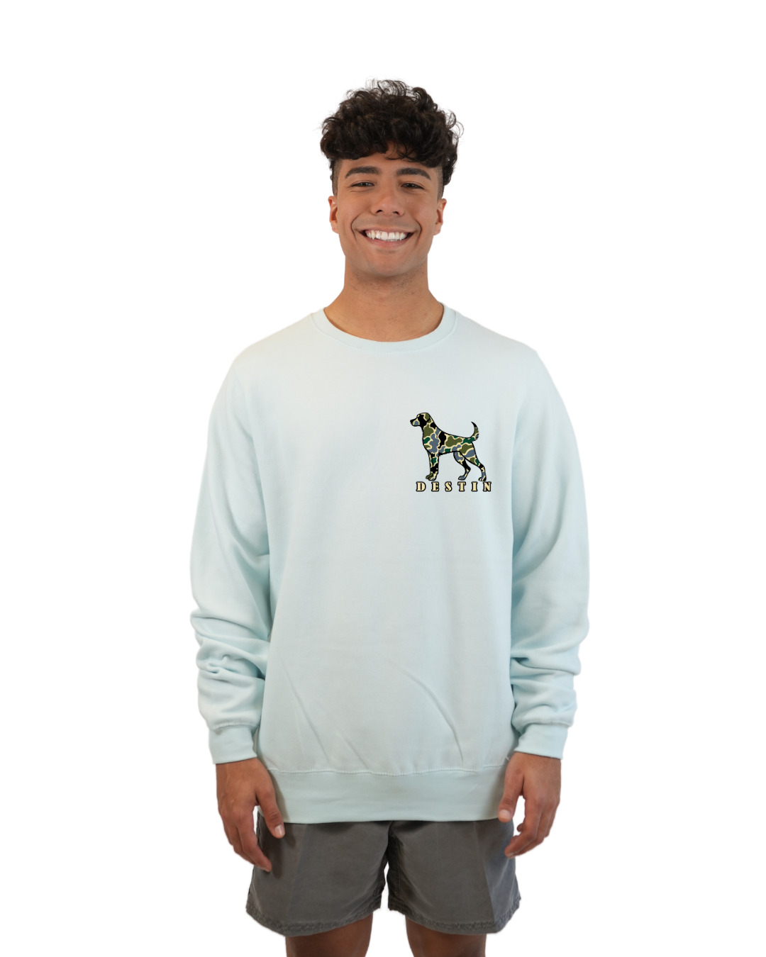 Destin Dog Men Crewneck – Camouflage Edition