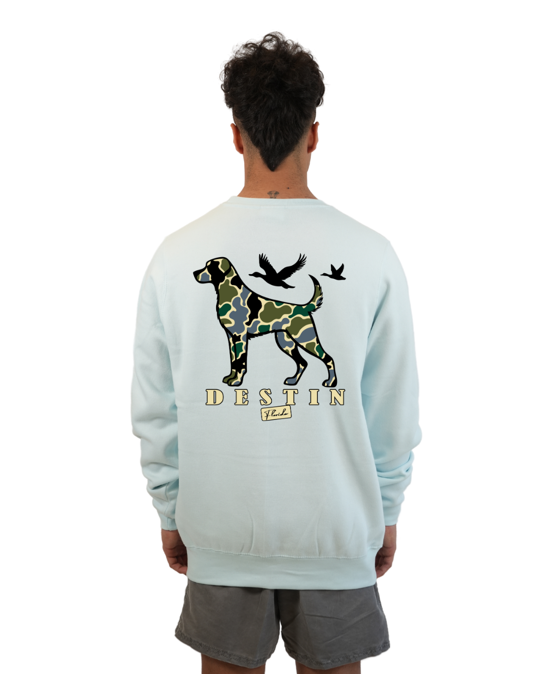 Destin Dog Men Crewneck – Camouflage Edition