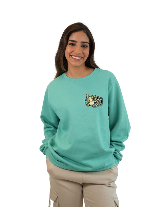 Pensacola Beach Duck Women Crewneck – Camouflage Edition