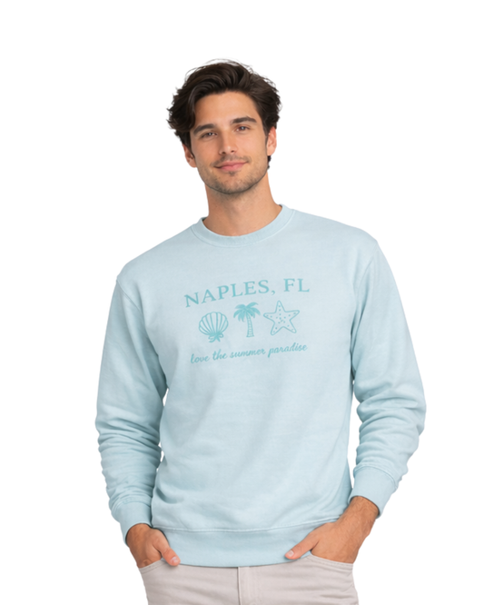Naples, Fl Embroidered Men’s Crewneck crewneck alvinsisland.com Pool day S