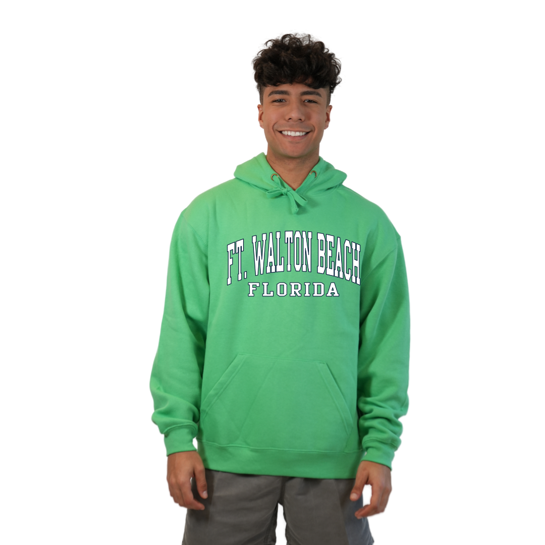 Ft. Walton Beach Pullover Hoodie Men with a City Name White design Style 252