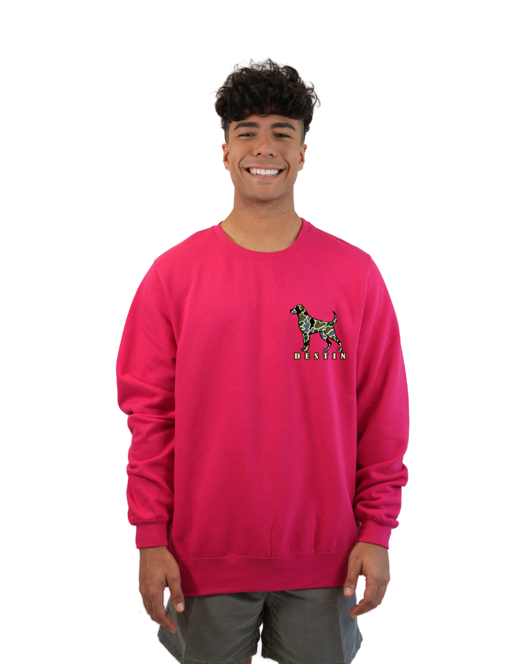 Destin Dog Men Crewneck – Camouflage Edition