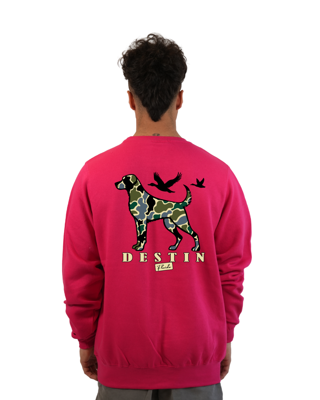 Destin Dog Men Crewneck – Camouflage Edition